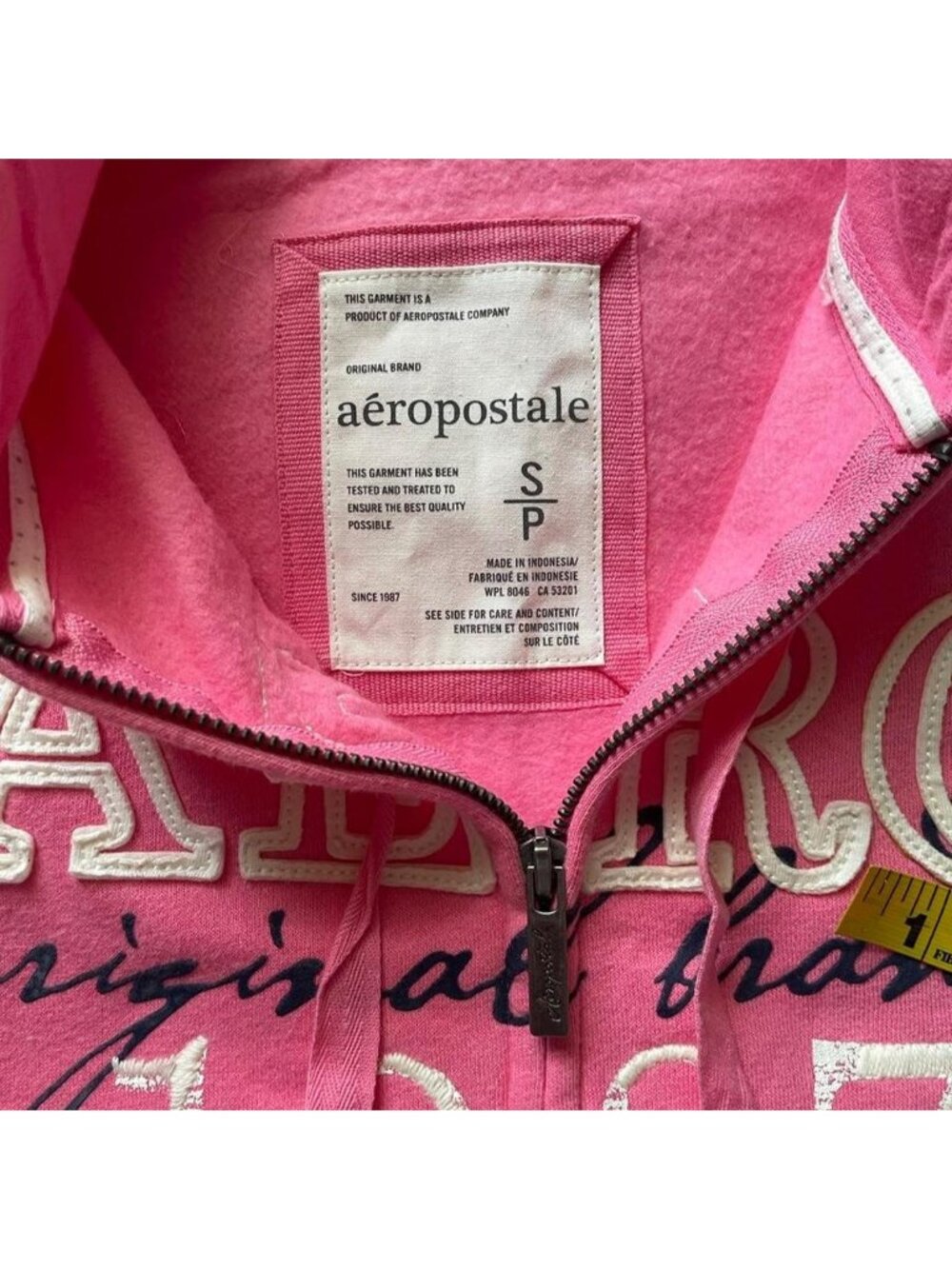 Aeropostale pink zip up hoodie - Picture 7 of 8